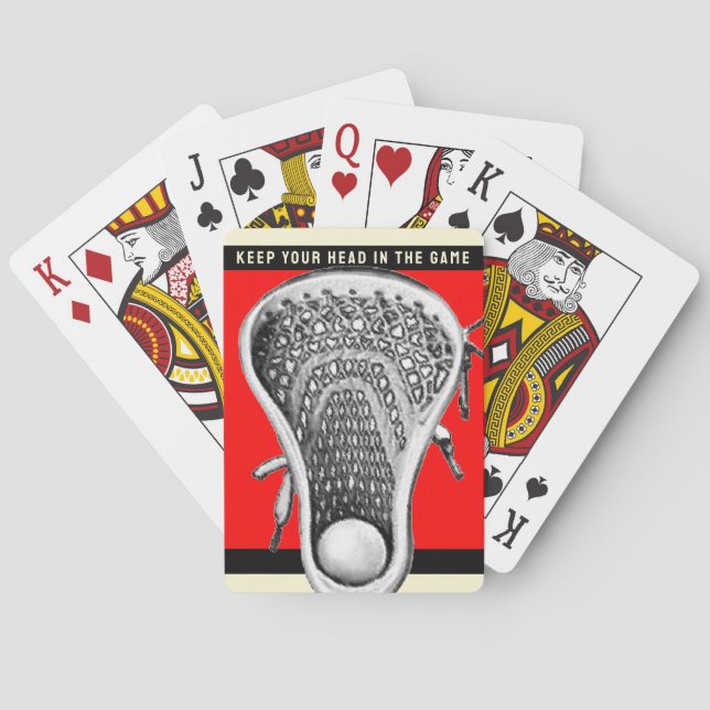 Lacrosse Sports Novelty Gift Playing Cards (Back)
