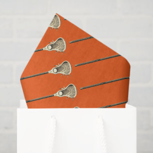 Lacrosse Sports Orange Tissue Paper