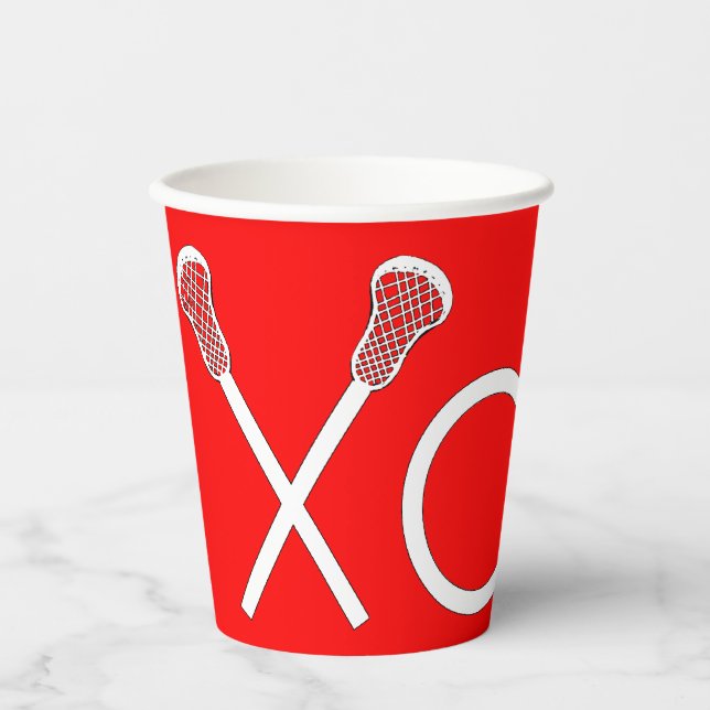 Lacrosse Sports Paper Cups (Front)