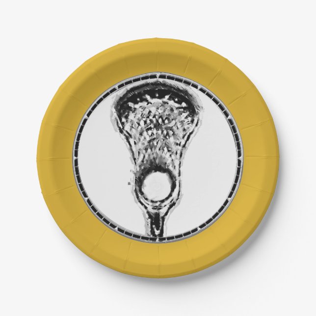 Lacrosse Sports Paper Plate (Front)