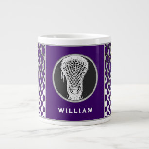 Lacrosse Sports Purple Large Coffee Mug
