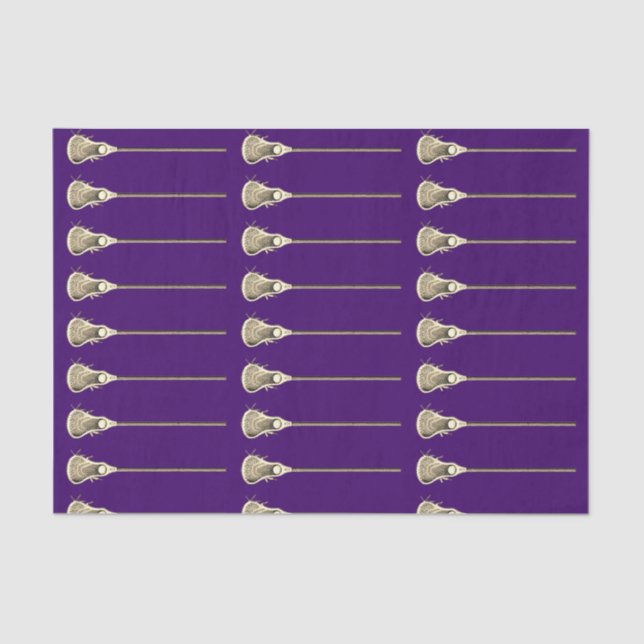 Lacrosse Sports Purple Tissue Paper (Front)