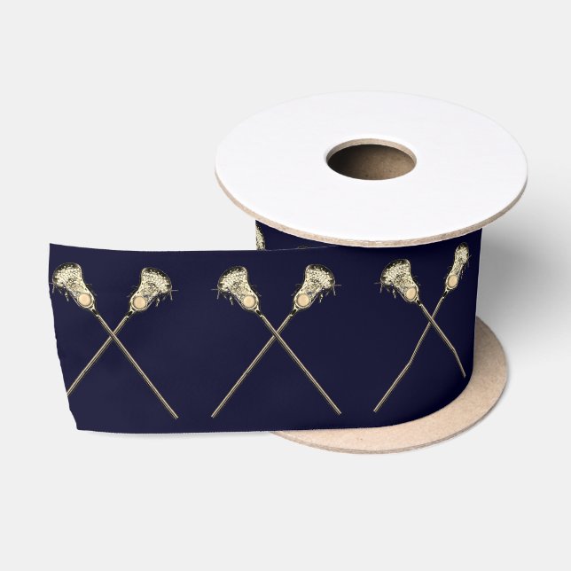 Lacrosse Sports Satin Ribbon (Spool)