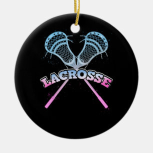 Lacrosse Stick For Lacrosse Players Sport Lax Orna Ceramic Ornament