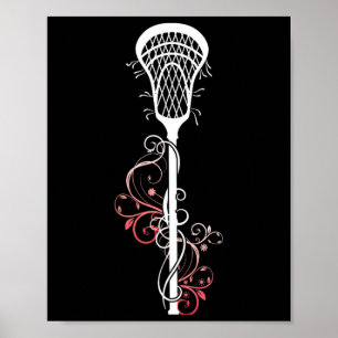 Lacrosse Stick Lax Player Coach Ball Sport Game At Poster