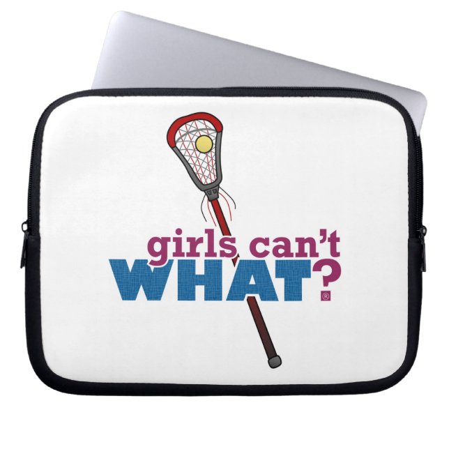 Lacrosse Stick Red Laptop Sleeve (Front)