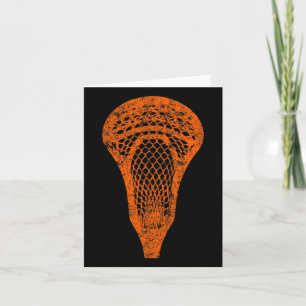 Lacrosse Stick Vintage Orange Team Colour Lax Tee Card