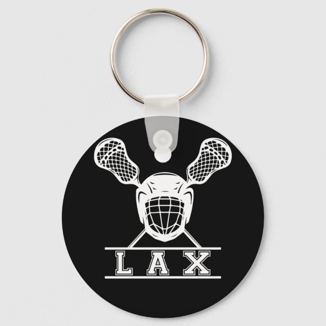 Lacrosse Sticks Emblem for LAX Players Keychain (Front)
