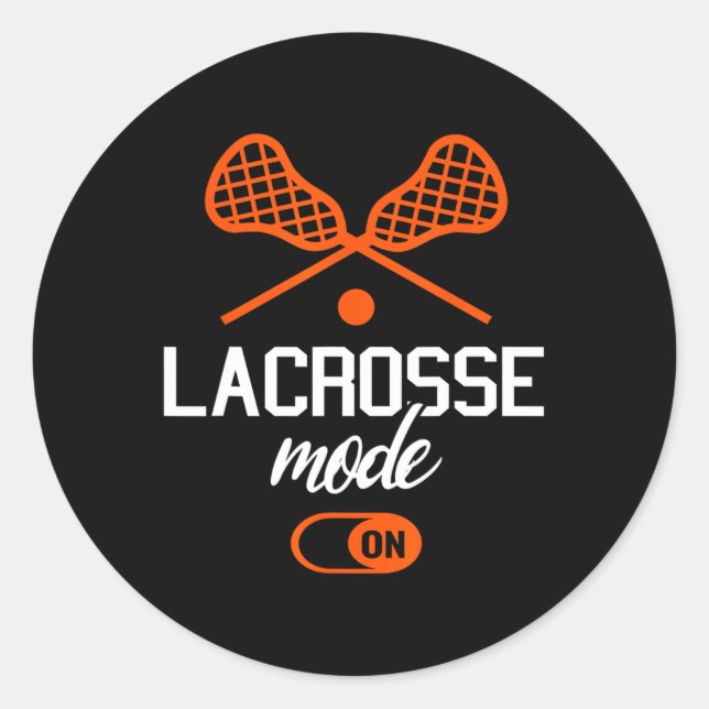 Lacrosse Sticks Graphic Lacrosse  Classic Round Sticker (Front)