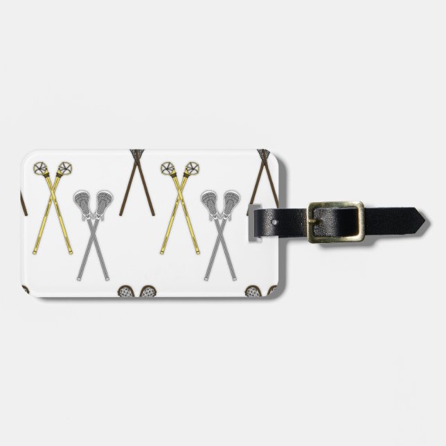 Lacrosse Sticks Luggage Tag (Front Horizontal)