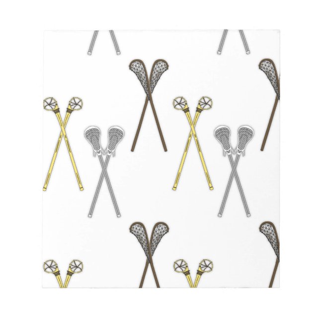 Lacrosse Sticks Notepad (Front)