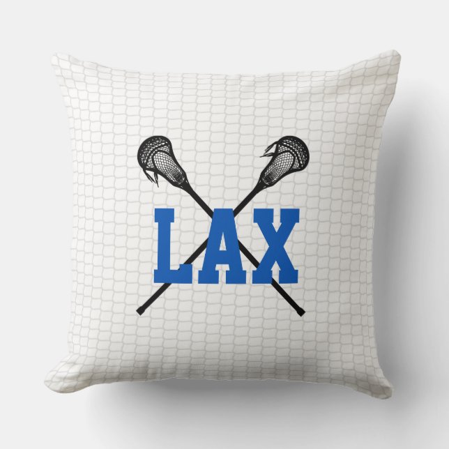 Lacrosse Sticks Sports Team Colours LAX Teen Decor Throw Pillow (Front)