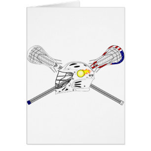 Lacrosse sticks with helmet