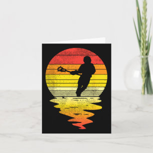 Lacrosse Sunset Retro Lax Player Coach Team Men Wo Card