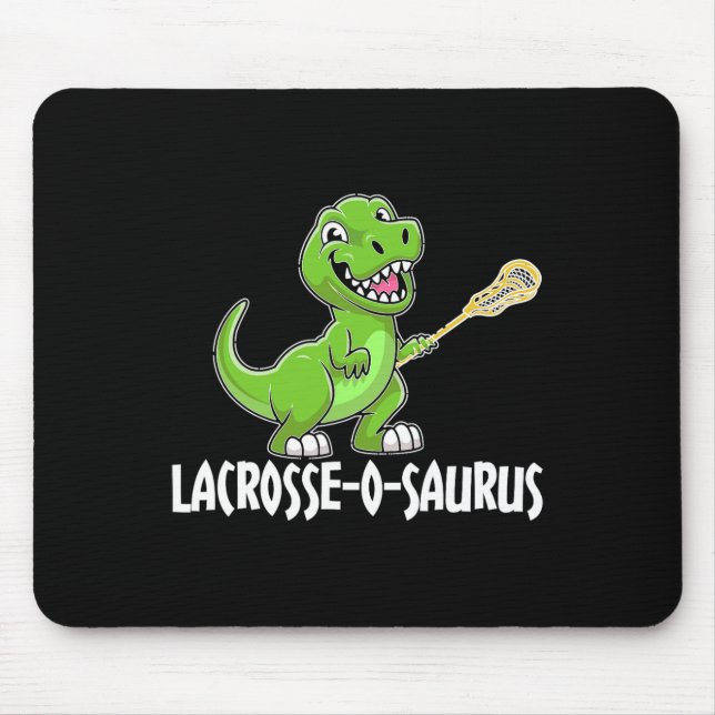 Lacrosse T-rex Dino Lacrosse Racket  Mouse Pad (Front)