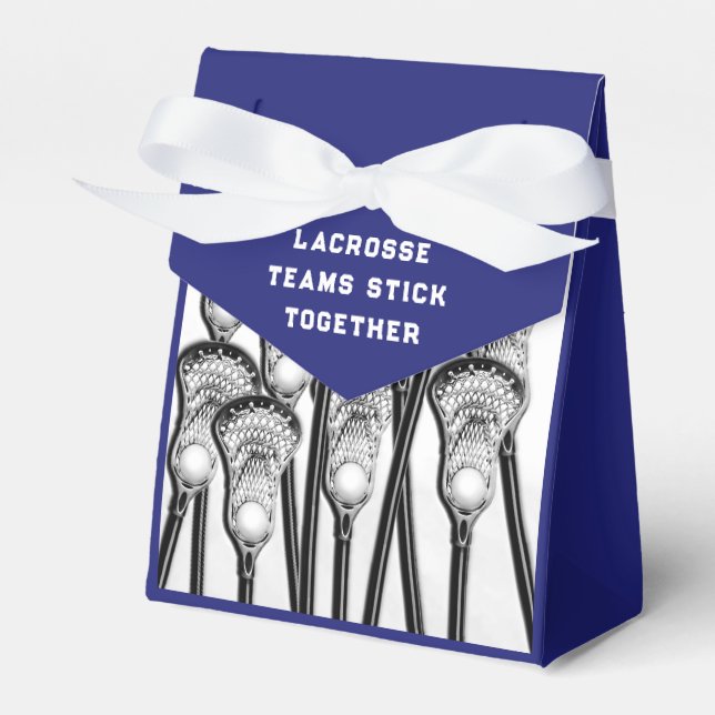 Lacrosse Team Blue Favour Box (Front Side)