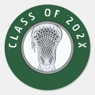 Lacrosse Team Class of 2025 Classic Round Sticker
