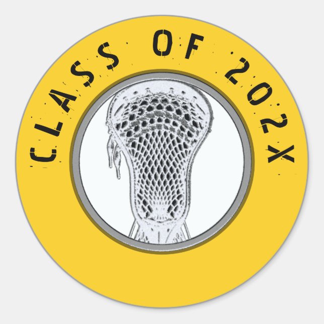 Lacrosse Team Classic Round Sticker (Front)