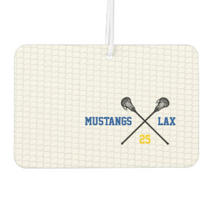 Lacrosse Team Colours Player Number Net Sticks Air Freshener