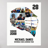 Lacrosse Team Custom Senior Night Photo Collage