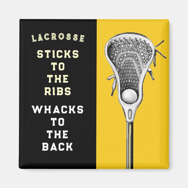 Lacrosse Team Funny Magnet (Front)