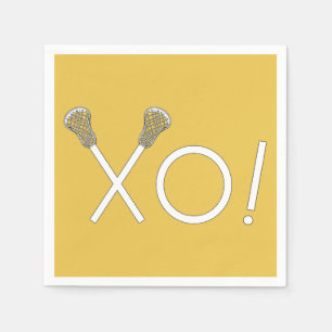 Lacrosse Team Gold Napkin