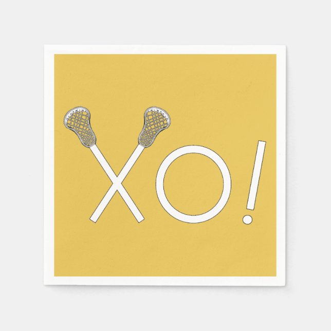 Lacrosse Team Gold Napkin (Front)