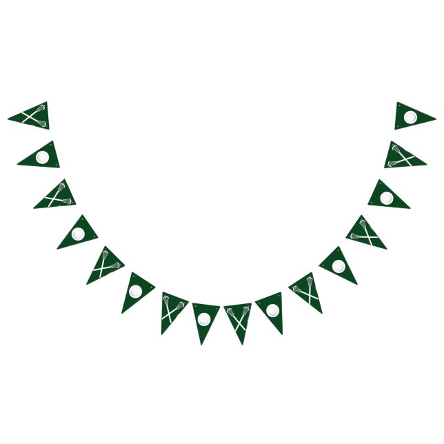 Lacrosse Team Green Bunting Flags (All)