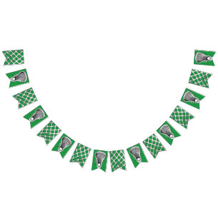 Lacrosse Team Green Bunting Flags