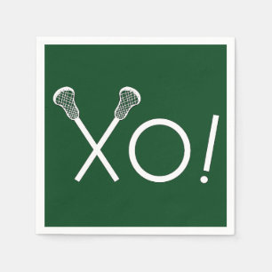 Lacrosse Team Green Napkin