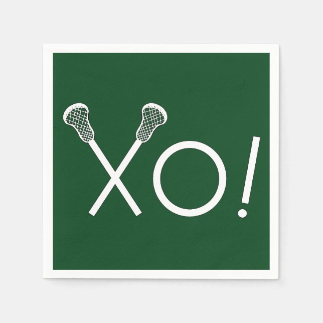 Lacrosse Team Green Napkin (Front)