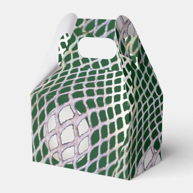 Lacrosse Team Green Party Favor Box (Front Side)