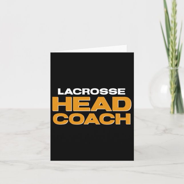 Lacrosse Team Head Coach  Card (Front)