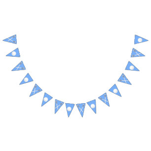 Lacrosse Team Light Blue Bunting Flags
