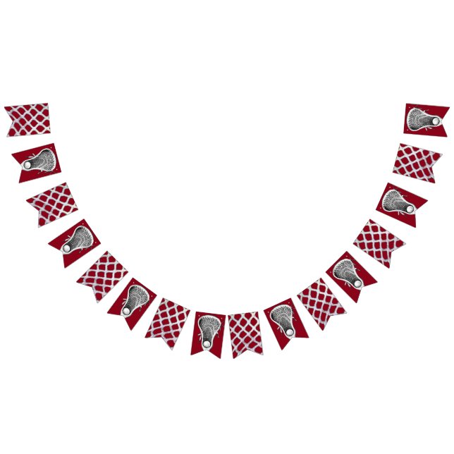 Lacrosse Team Maroon Bunting Flags (All)