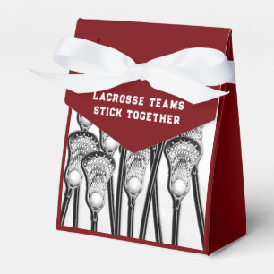 Lacrosse Team Maroon Favor Box