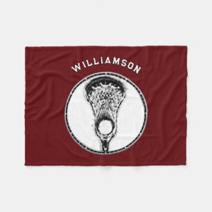 Lacrosse Team Maroon Fleece Blanket
