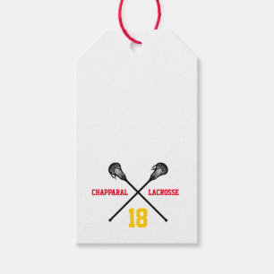 Lacrosse Team Name Colours Number Sports Gift Tags