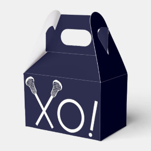 Lacrosse Team Navy Blue Favor Box