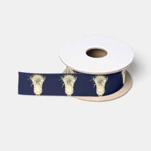 Lacrosse Team Navy Blue Satin Ribbon