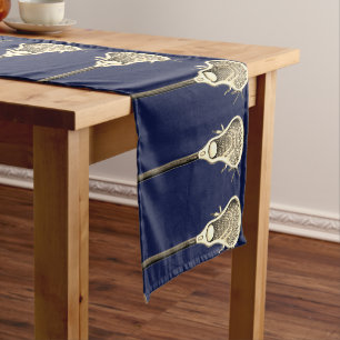 Lacrosse Team Navy Blue Short Table Runner