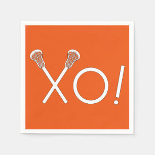 Lacrosse Team Orange Napkin