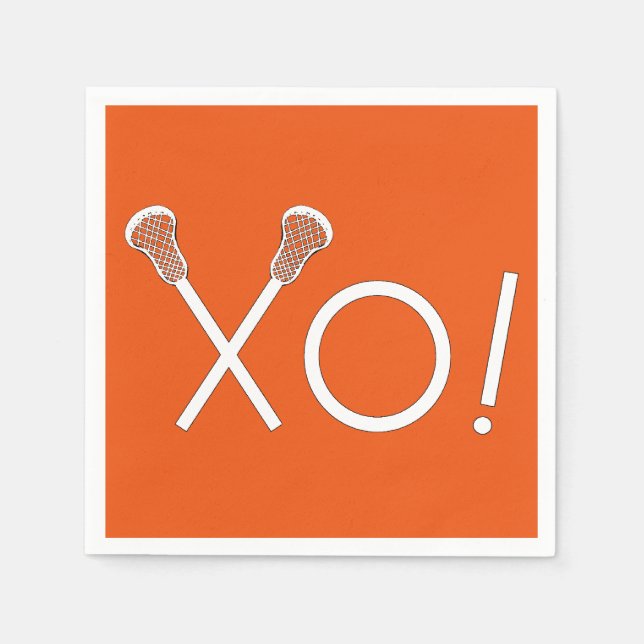 Lacrosse Team Orange Napkin (Front)