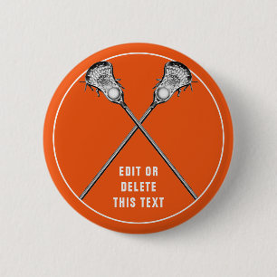 Lacrosse Team Orange Party Favours 2 Inch Round Button