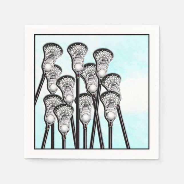 Lacrosse Team Party Napkin (Front)