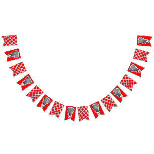 Lacrosse Team Red Bunting Flags