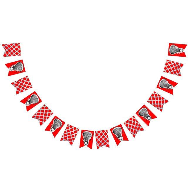 Lacrosse Team Red Bunting Flags (All)