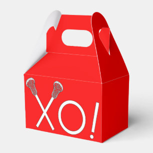 Lacrosse Team Red Favor Box