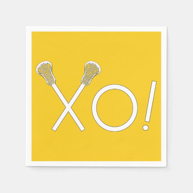 Lacrosse Team Yellow Napkin (Front)