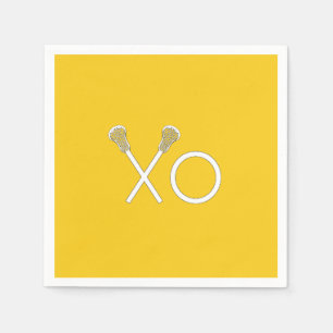 Lacrosse Team Yellow Napkin